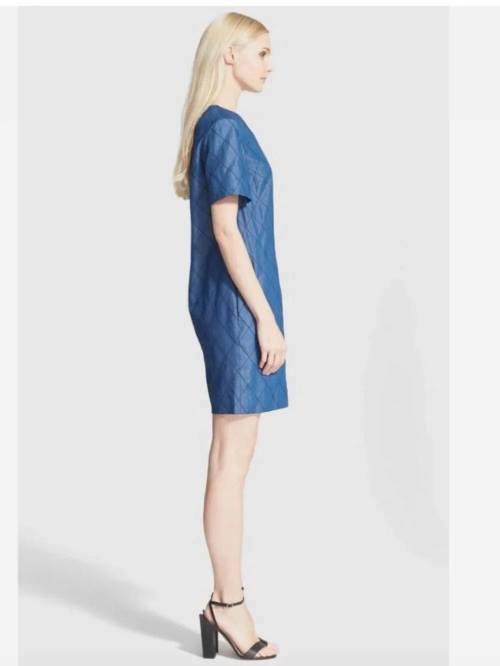 NEW Kate Spade New York Quilted Chambray Denim Shift Dress Size 4